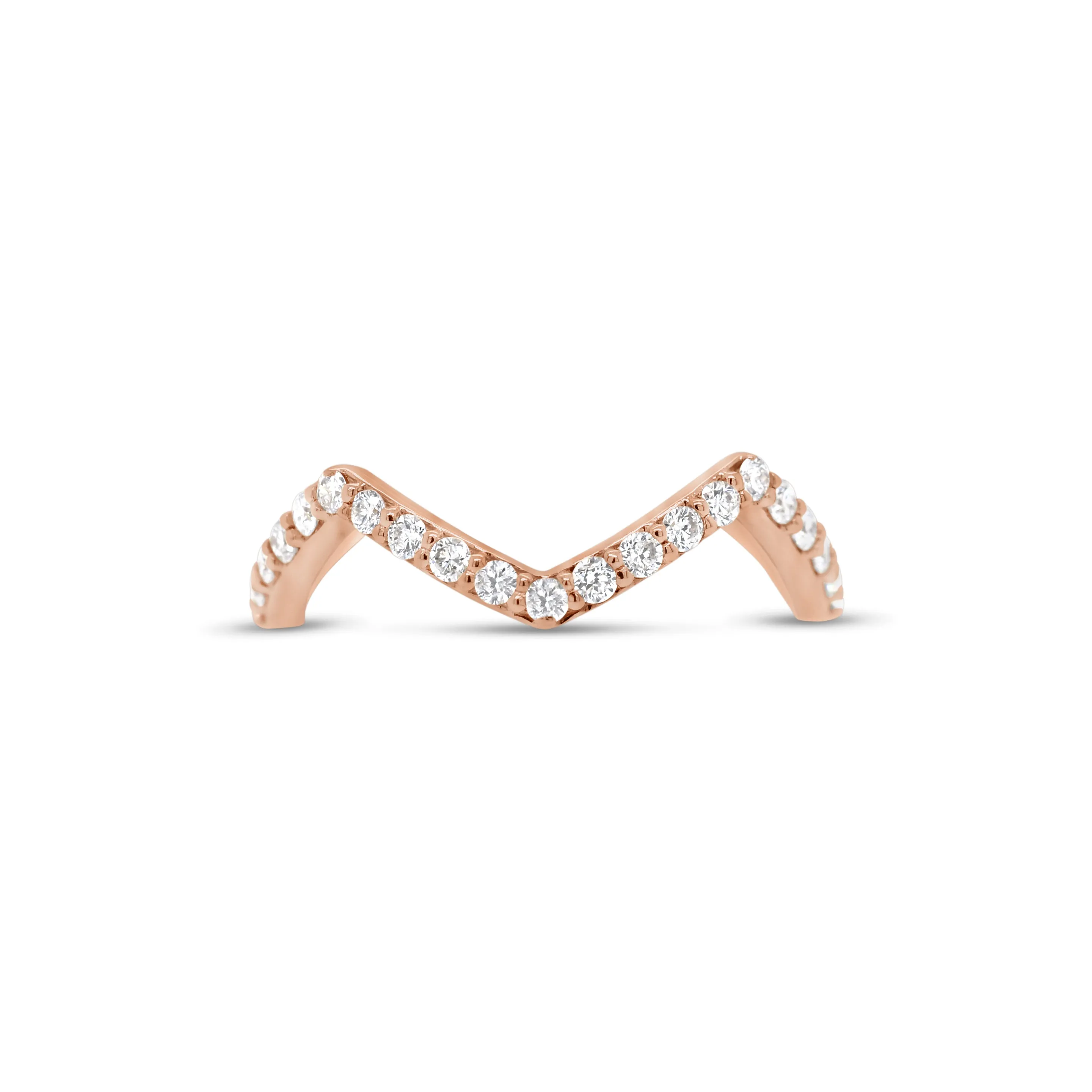 Diamond Zig-Zag Stackable Ring