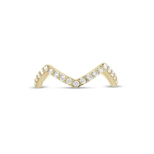 Diamond Zig-Zag Stackable Ring