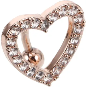 Didiseaon Chic Women's Belly Ring Heart Shape Navel Ring Fashion Body Jewelry Fake Belly Button Piercing Body Chain for Women