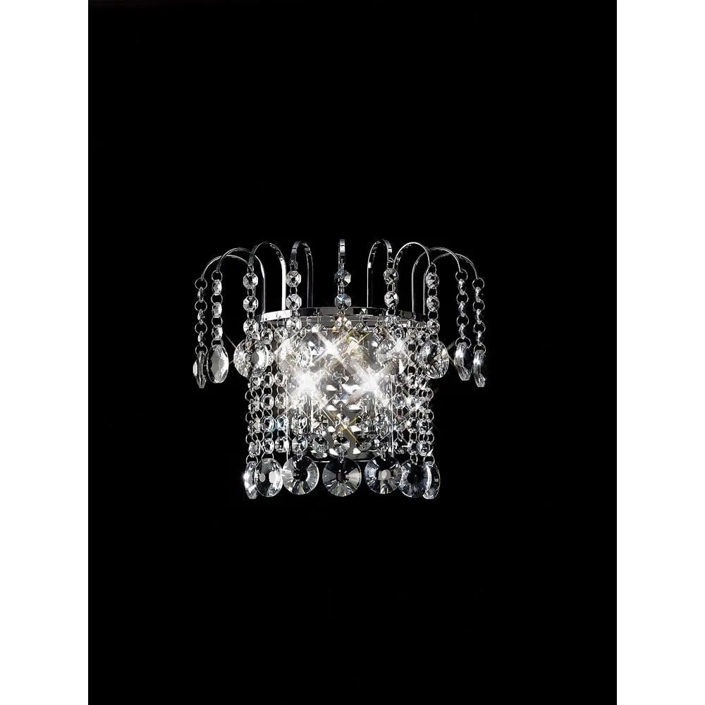 Diyas IL31052 Rosina Wall Lamp Polished Chrome/crystal