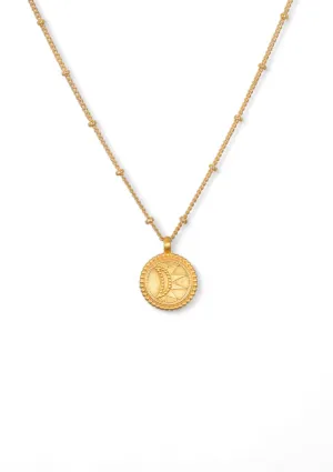 Dot Sunburst Pendant Necklace