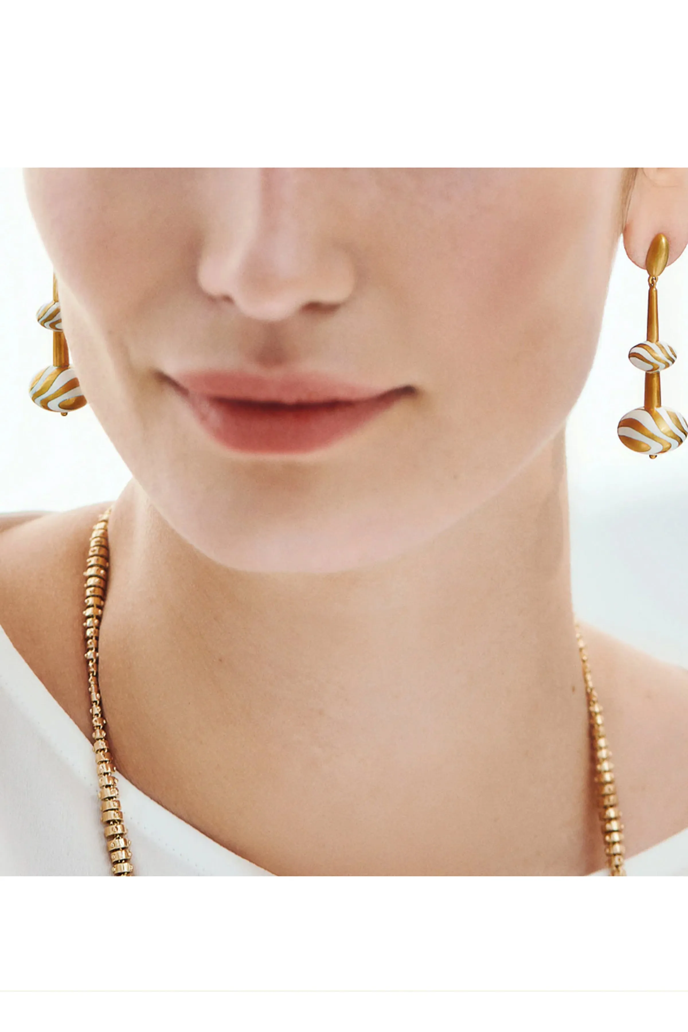 Double Bead Ear Pendants