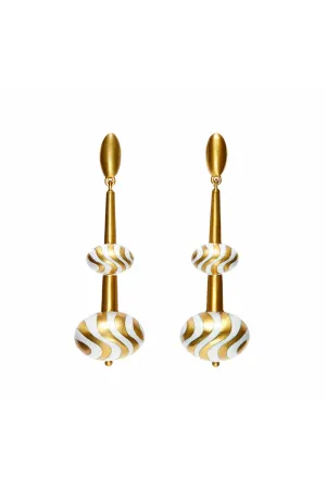 Double Bead Ear Pendants