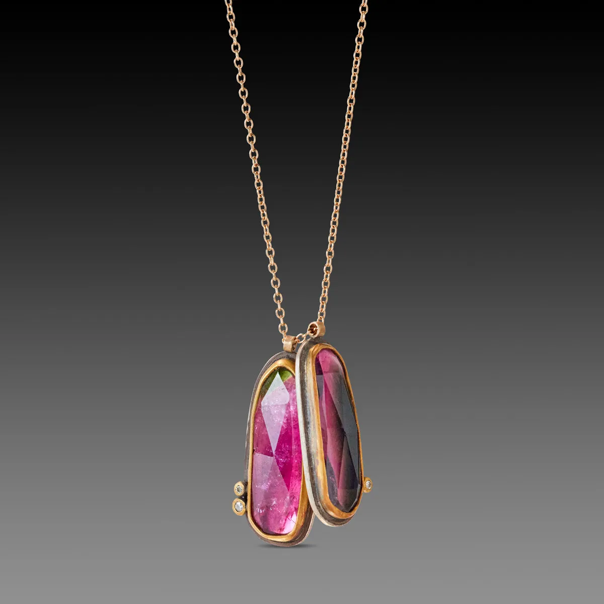 Double Watermelon Tourmaline Necklace