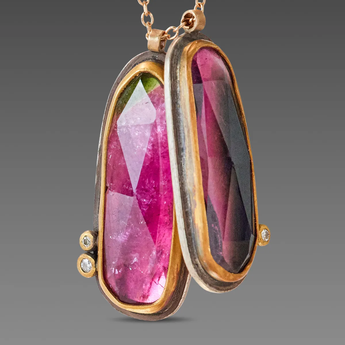 Double Watermelon Tourmaline Necklace