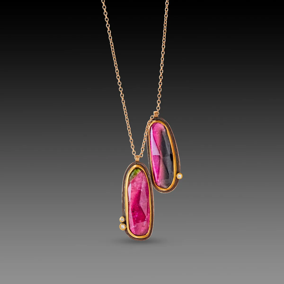Double Watermelon Tourmaline Necklace