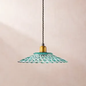 Eider pendant light in recycled green glass