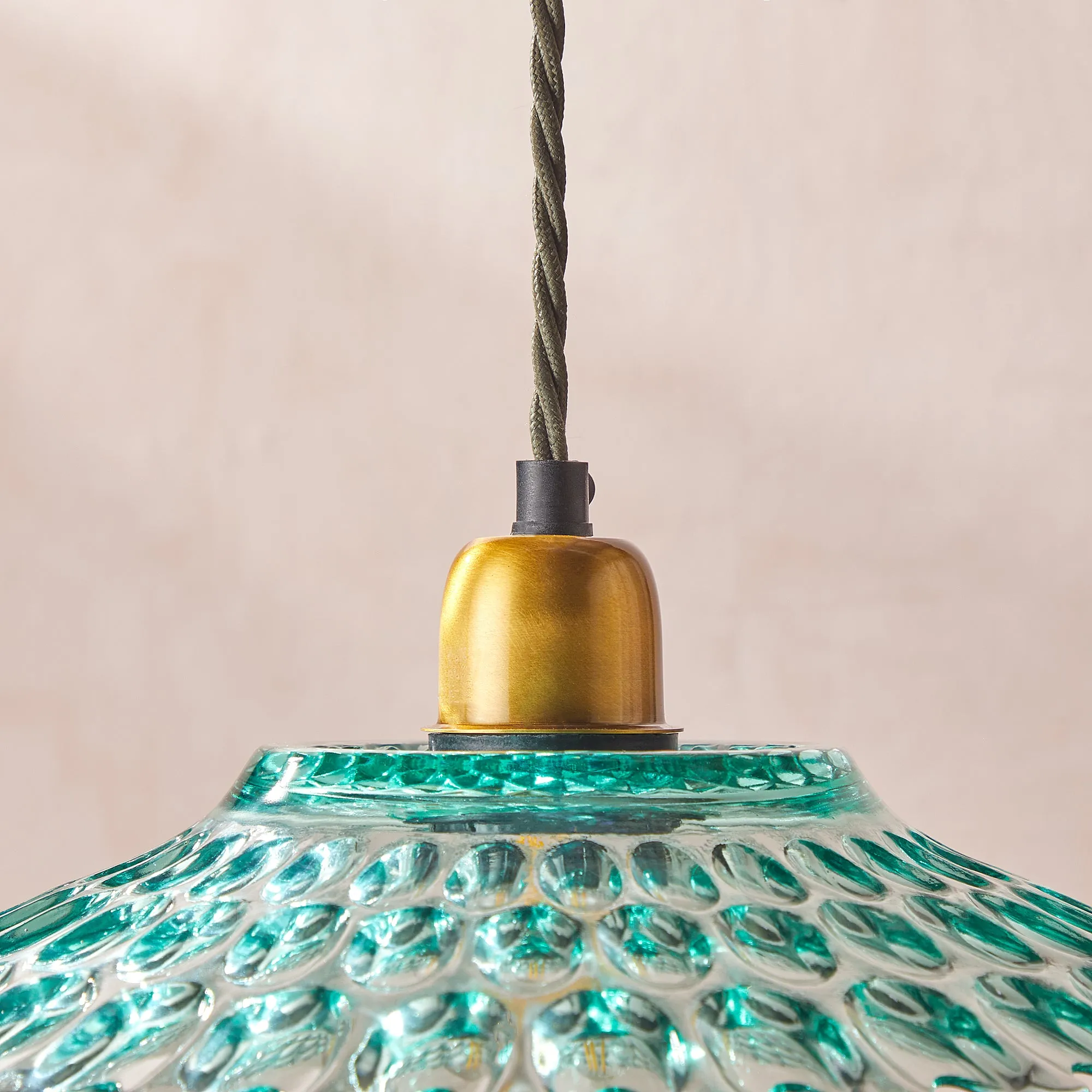 Eider pendant light in recycled green glass