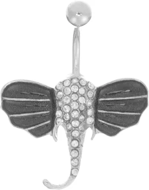 Elephant Navel Ring for Women Vintage Belly Button Jewelry Elegant Belly Rings for Women Unique Body Decoration Stylish Navel Piercing