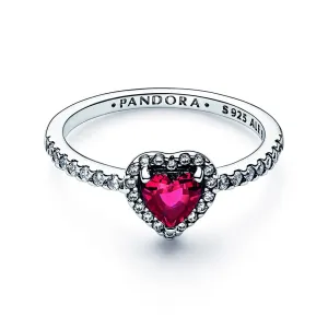 Elevated Red Heart Ring