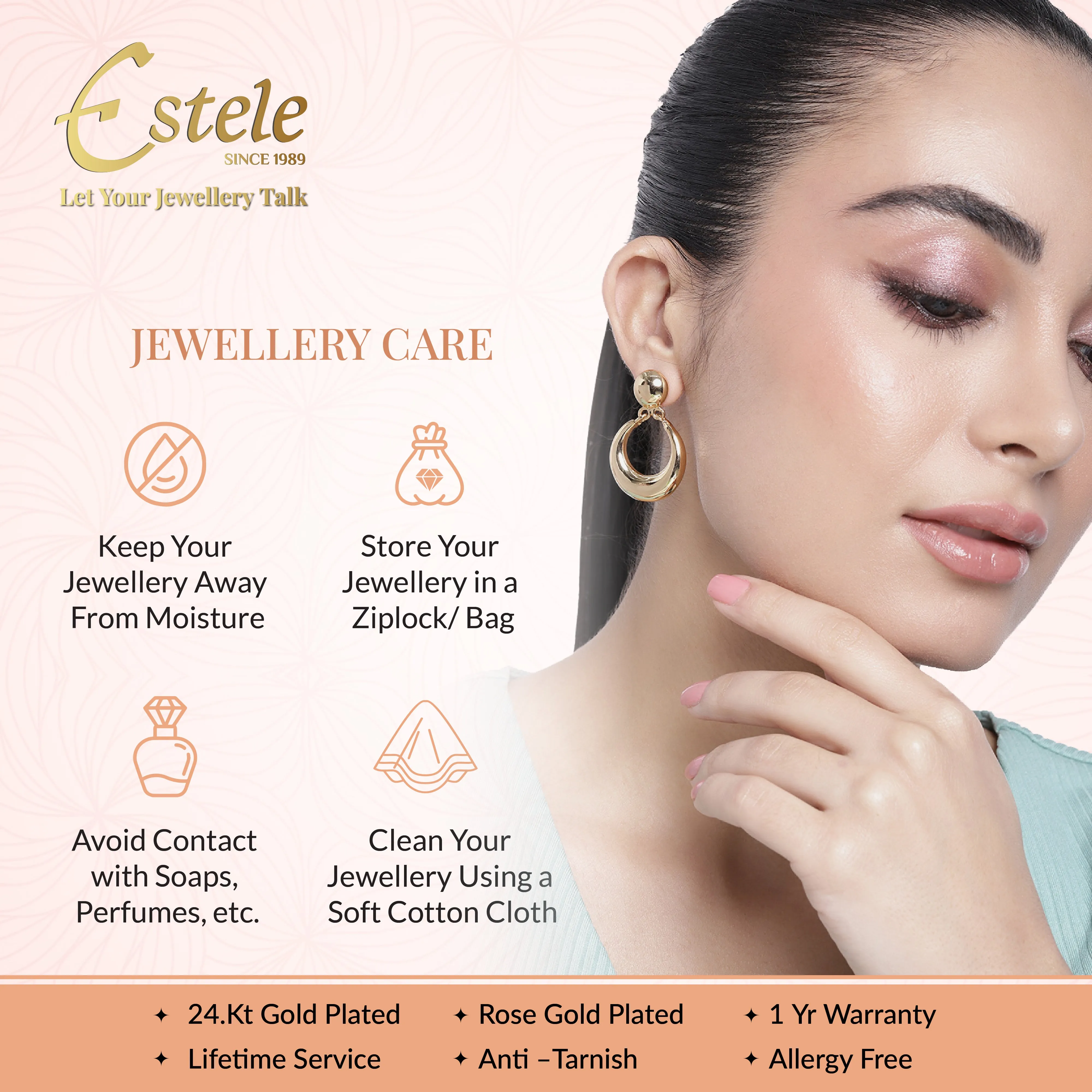 Estele Gold Plated Exquisite Mangalsutra Necklace with Kundan & Pearls for Women
