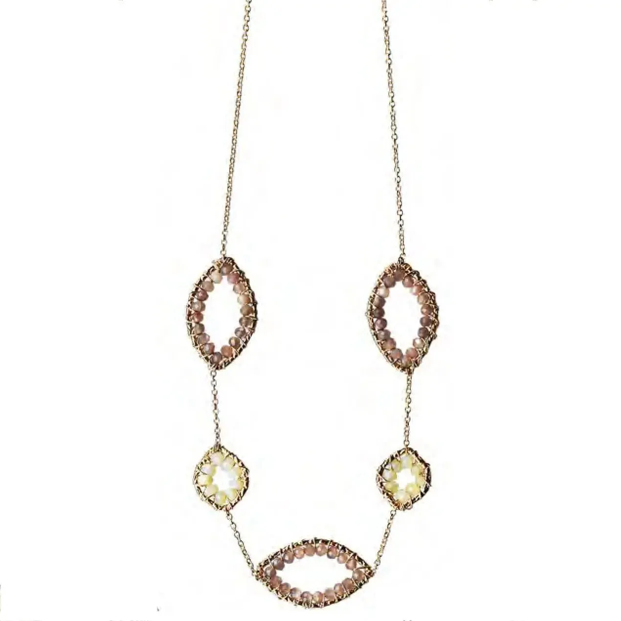 Ethiopian Opal Chocolate Moonstone Necklace 4728A by Michelle Pressler Jewelry