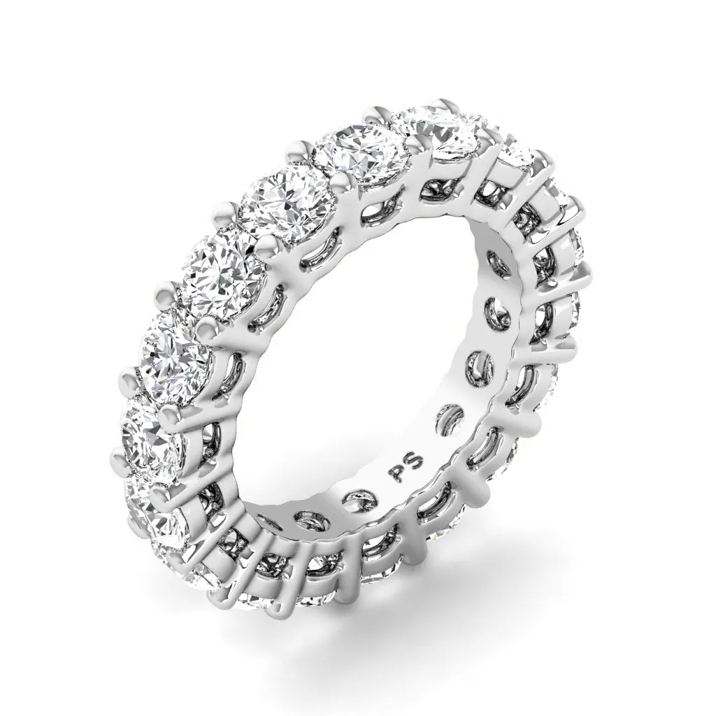 Exquisite 4.00 CT Round Cut Diamonds - Eternity Ring in 14KT White Gold