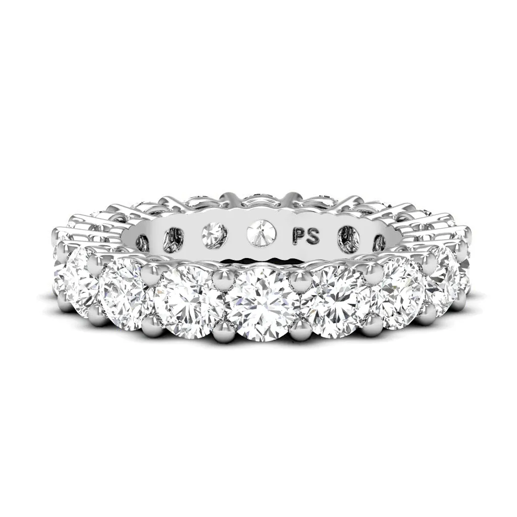 Exquisite 4.00 CT Round Cut Diamonds - Eternity Ring in 14KT White Gold