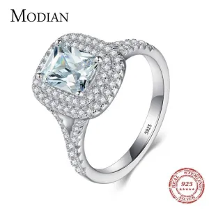 Exquisite Bridal 925 Sterling Silver AAAA  Quality CZ Wedding Ring