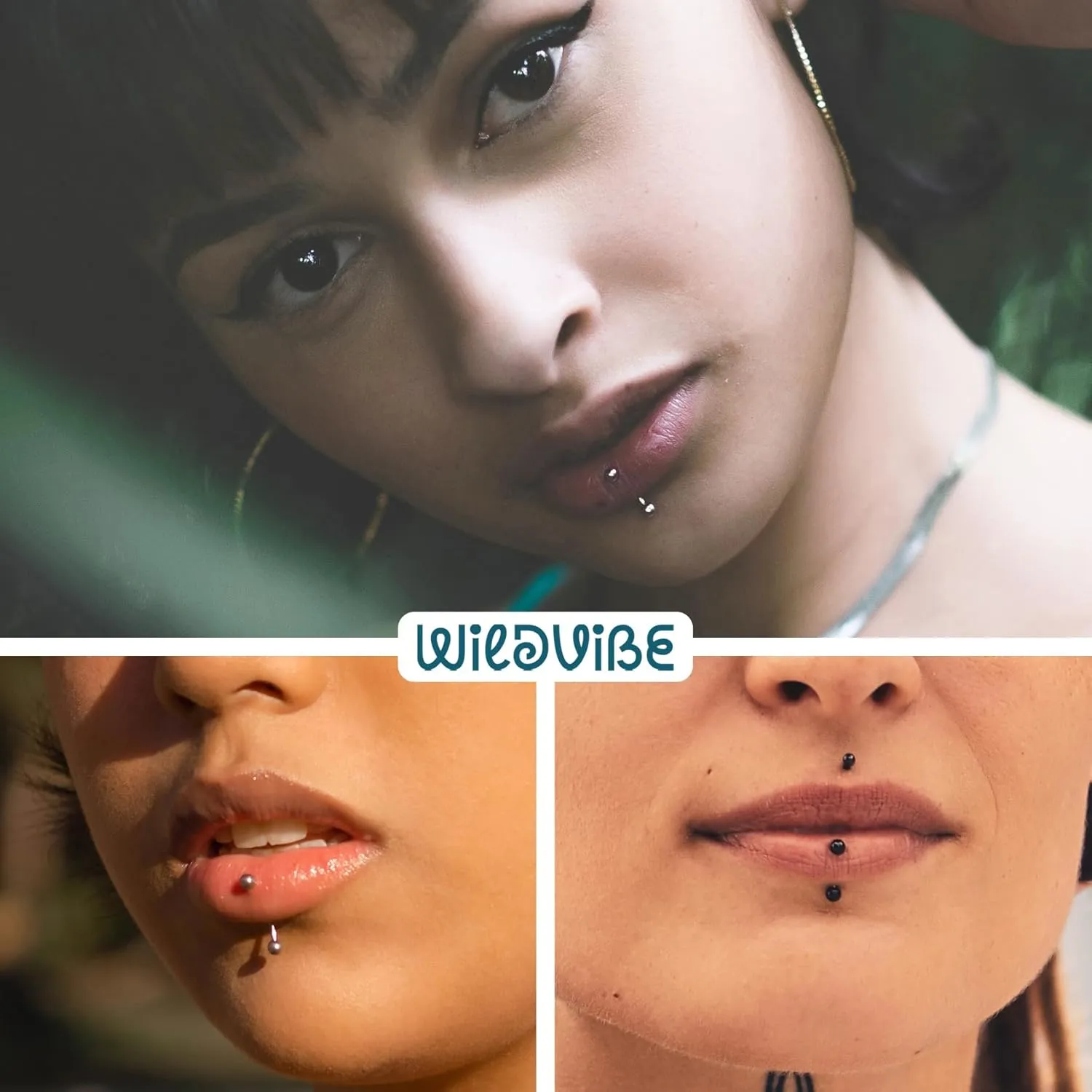 Eyebrow Piercing Jewelry 16g Curved Barbell - Surgical Steel Bridge Piercing Vertical Labret Lip Jewelry Eyebrow Rings For Women Men - Cartilage Earrings Tragus Daith Snug Rook Piercing Jewelry 4pcs