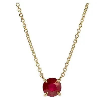 Faberge Colours of Love 18ct Yellow Gold Ruby Chevron Pendant
