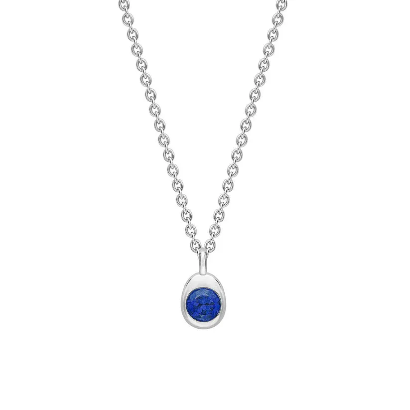 Faberge Colours Of Love Cosmic Curve 18ct White Gold Sapphire Pendant