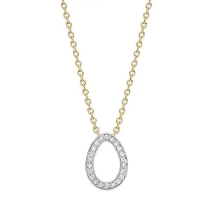 Faberge Colours of Love Sasha 18ct White and Yellow Gold Diamond Egg Pendant