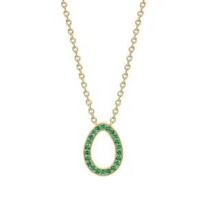 Faberge Colours of Love Sasha 18ct Yellow Gold Emerald Egg Pendant