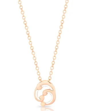 Faberge Rococo 18ct Rose Gold White Enamel Small Pendant