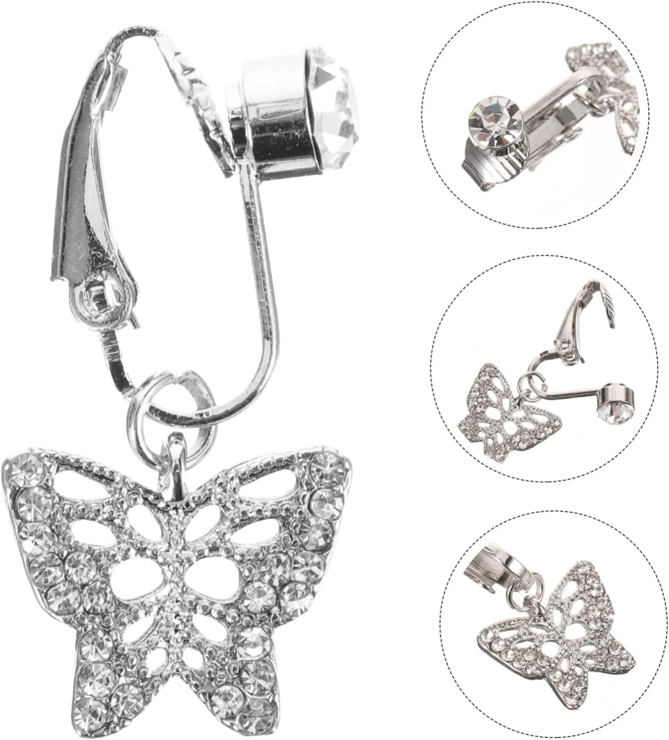Fake Belly Button Ring Clip Jewelry Nose Ring Barbell Fake Navel Ring Navel Rings Fake Belly Ring