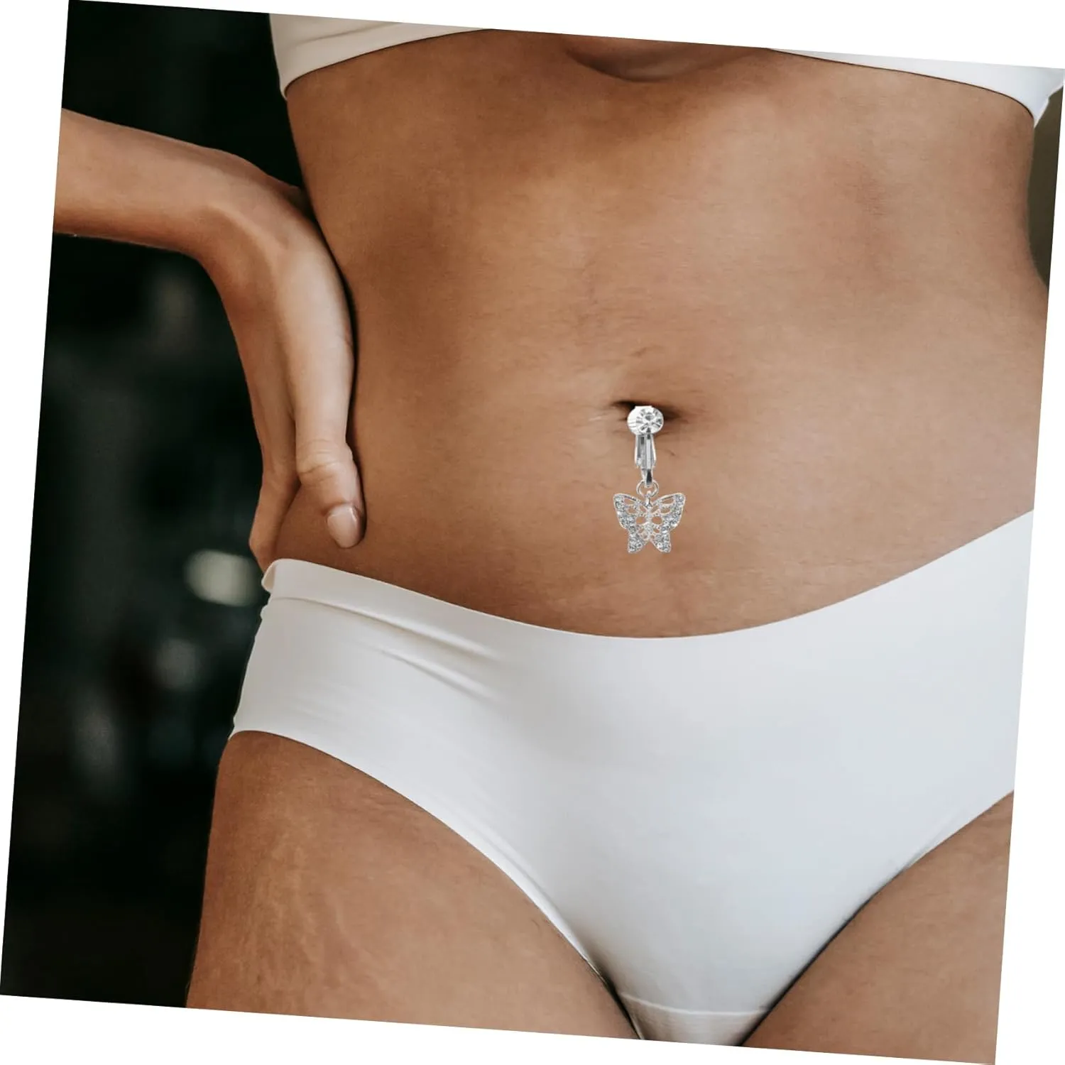 Fake Belly Button Ring Clip Jewelry Nose Ring Barbell Fake Navel Ring Navel Rings Fake Belly Ring