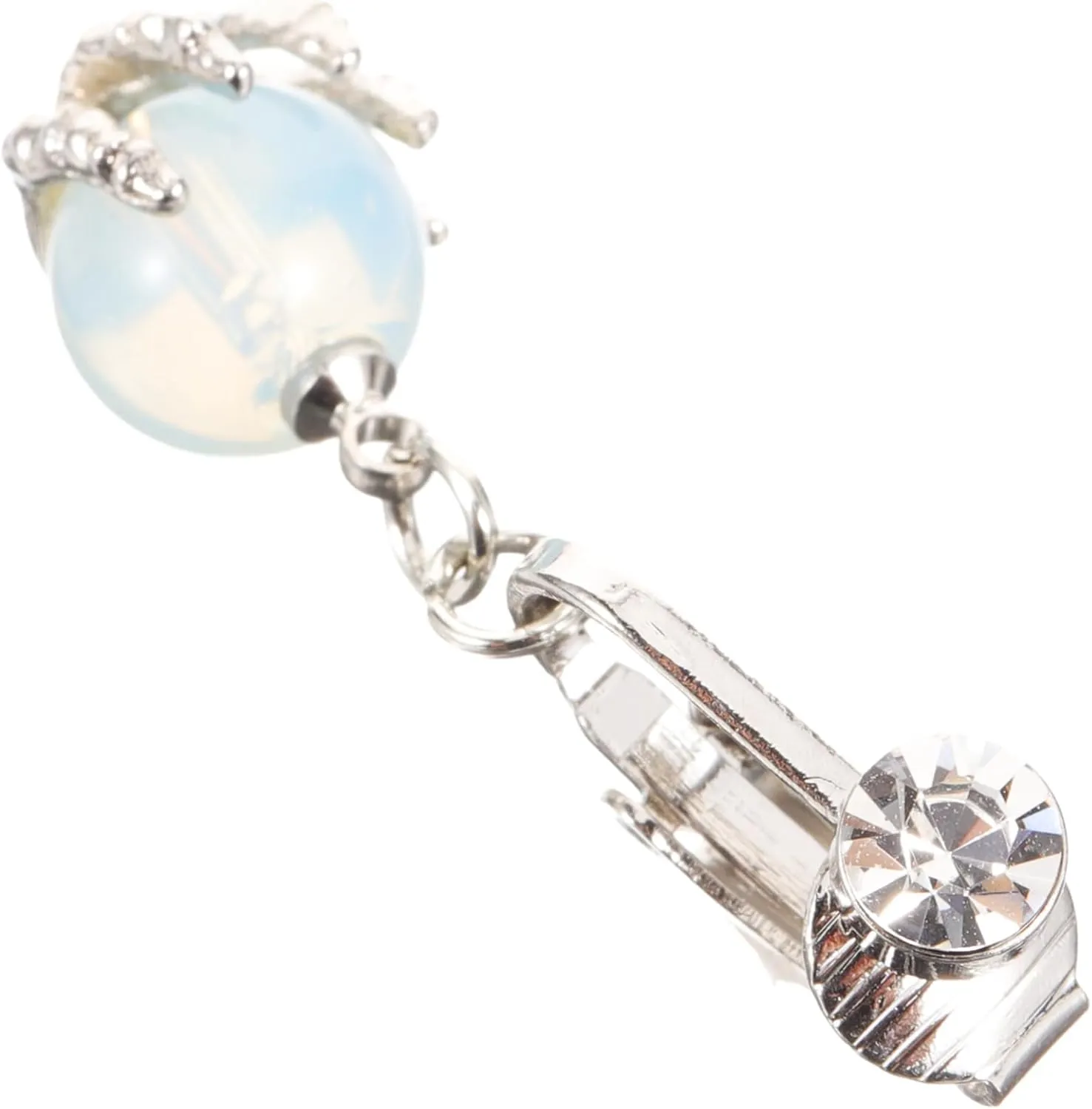 Fake Belly Button Ring Clip Non Piercing Navel Jewelry for Halloween Skull Dangling Belly Button Rings for Women Cute Faux Belly Ring Accessory