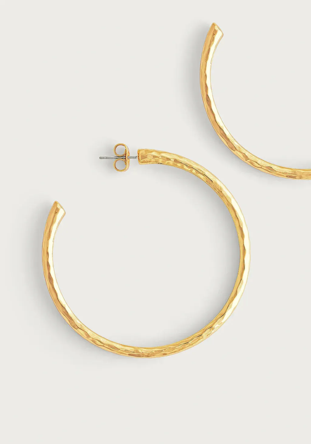 Farrier Large Hoops, Gold