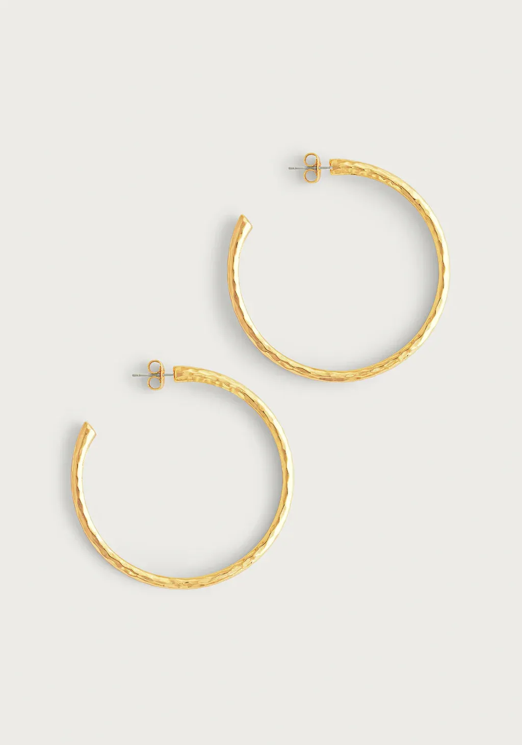 Farrier Large Hoops, Gold