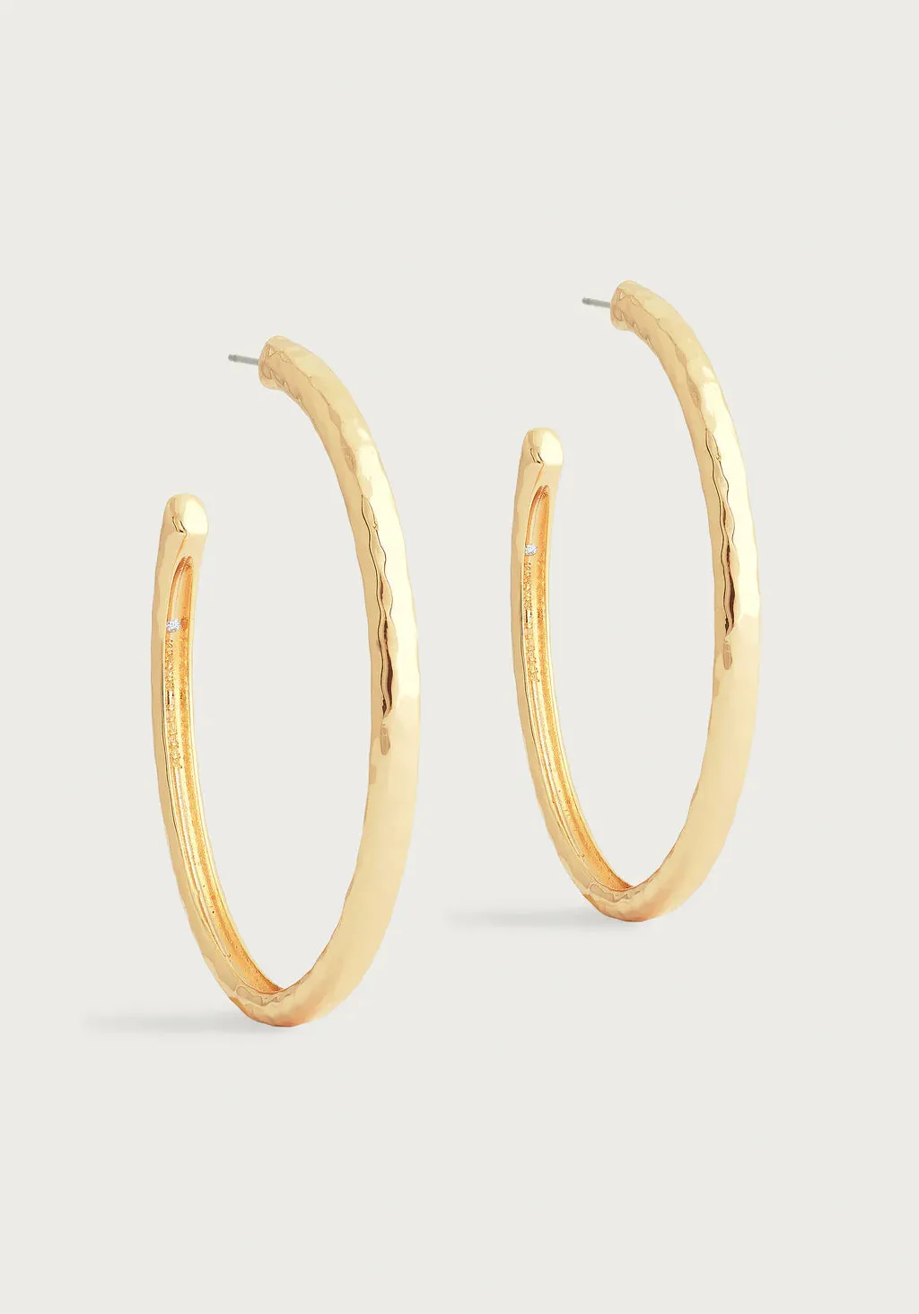 Farrier Large Hoops, Gold