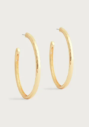Farrier Large Hoops, Gold