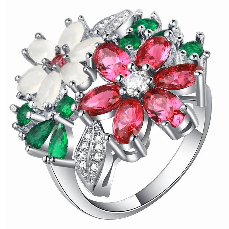 Fashion Flowers Promise Ring