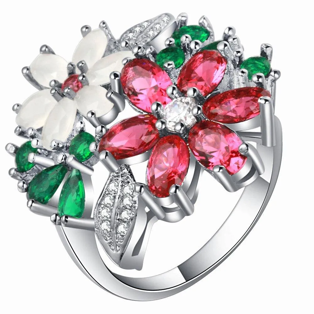 Fashion Flowers Promise Ring