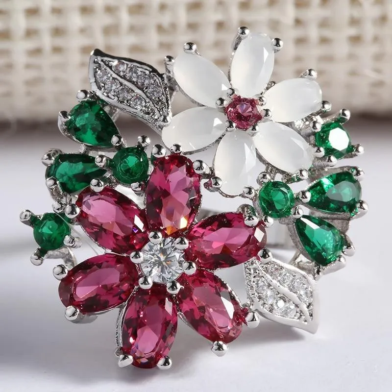 Fashion Flowers Promise Ring