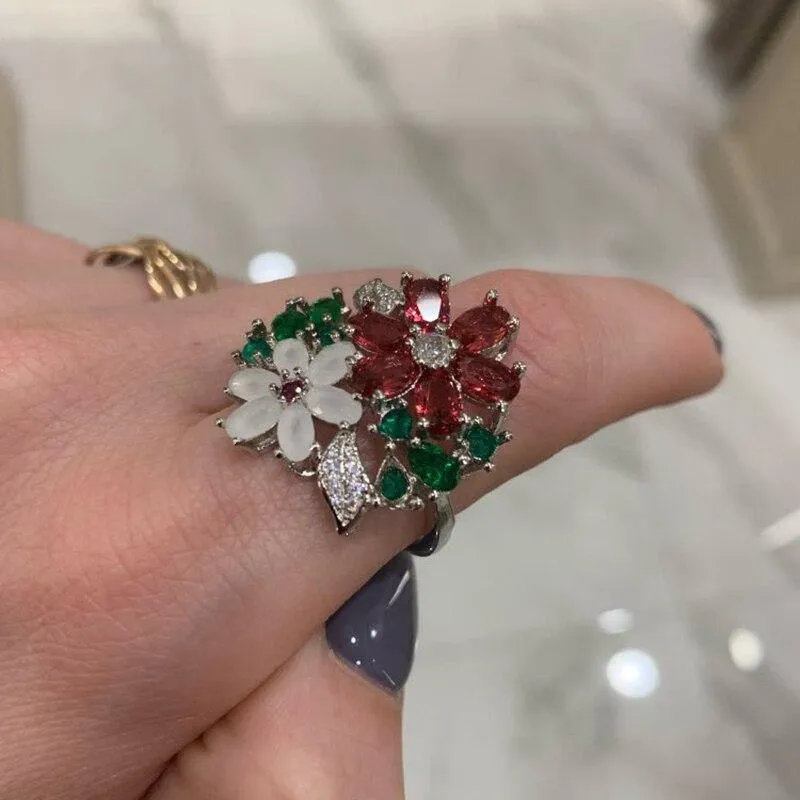 Fashion Flowers Promise Ring