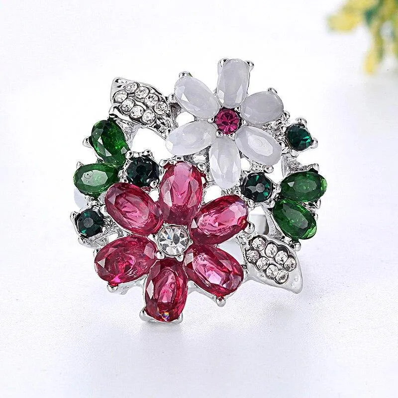 Fashion Flowers Promise Ring