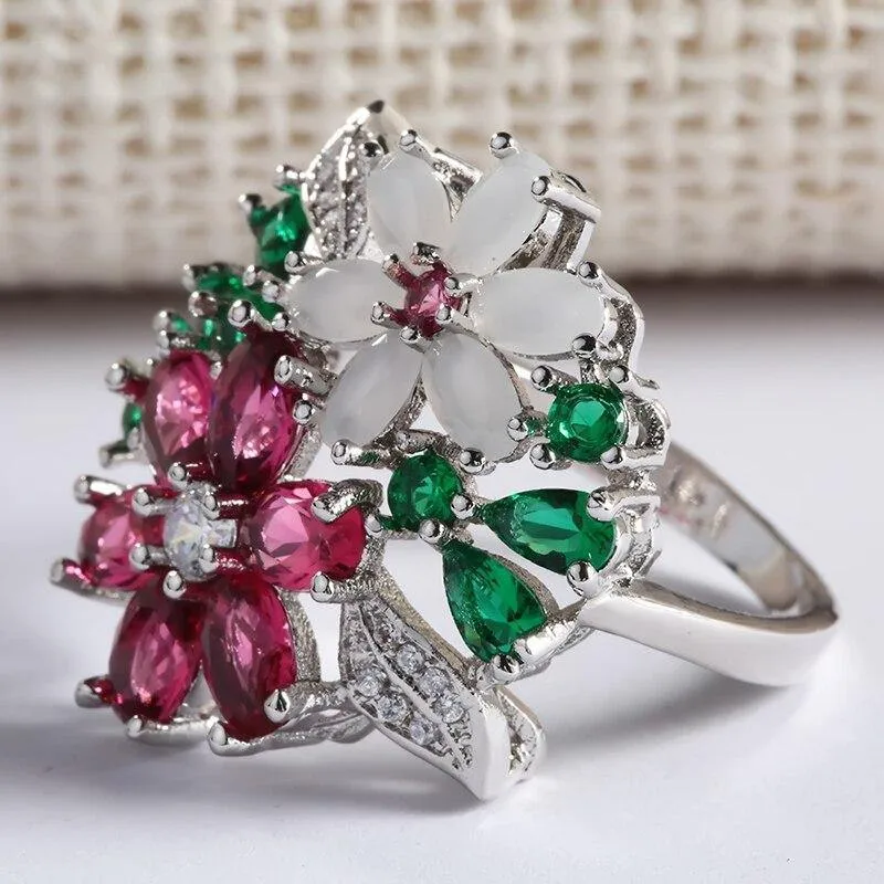 Fashion Flowers Promise Ring