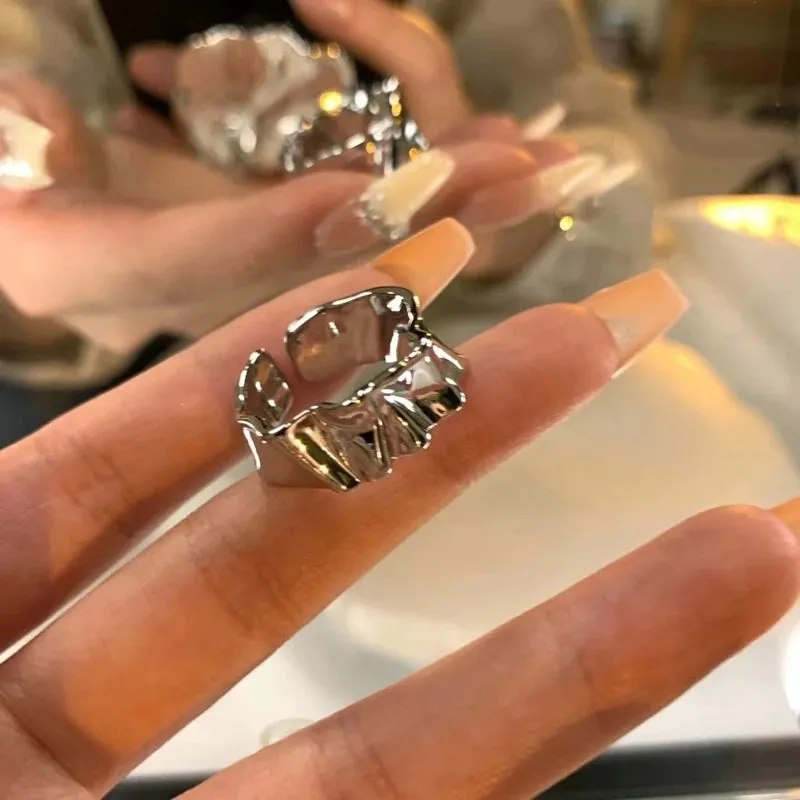 Fashion Princess Pink Crystal Bow Knot Rings Exquisite Y2K Sweet Girls Fairy Birthday Women Party Jewelry Gifts Accessories