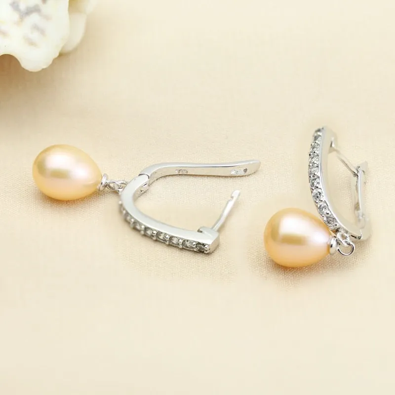 Fashion Real Natural Freshwater Pearl Jewelry Earrings