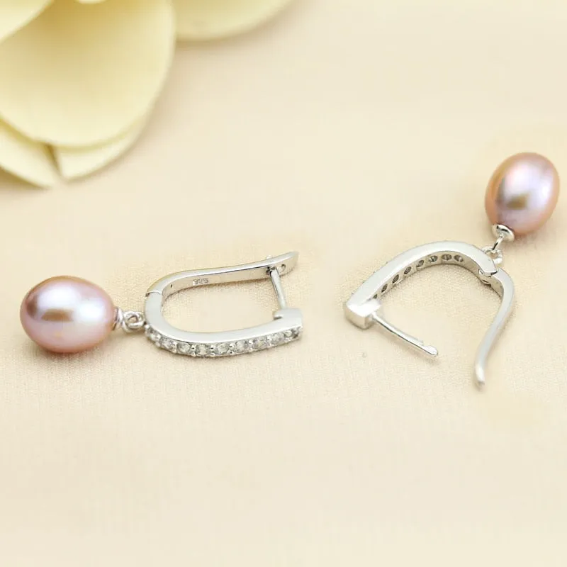Fashion Real Natural Freshwater Pearl Jewelry Earrings