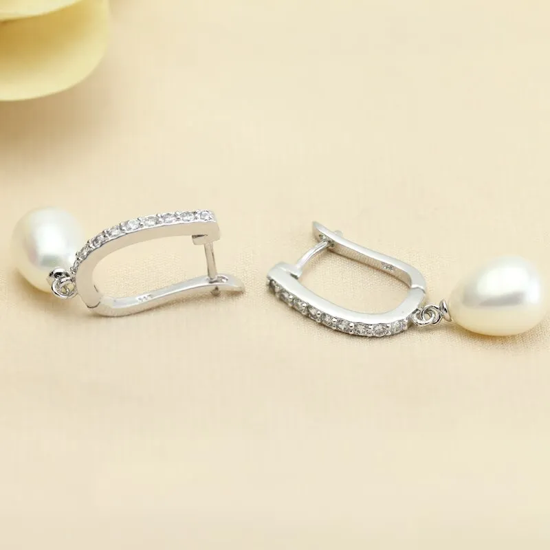 Fashion Real Natural Freshwater Pearl Jewelry Earrings