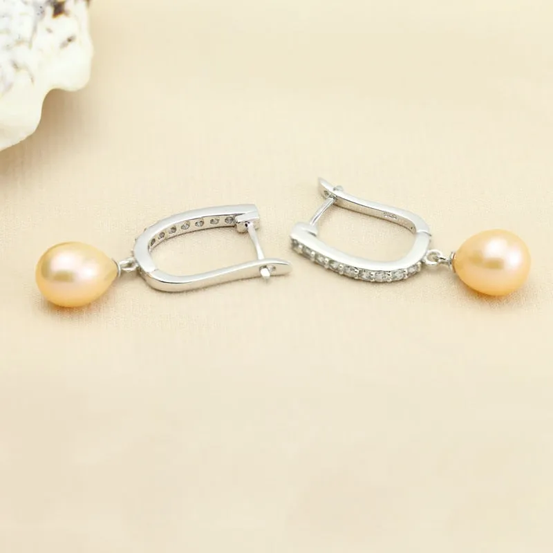 Fashion Real Natural Freshwater Pearl Jewelry Earrings