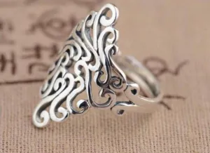 Fashion Retro Silver Color Large Rings For Women