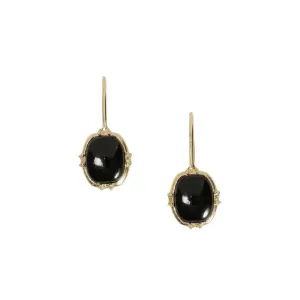 French Retro Black Onyx Earrings