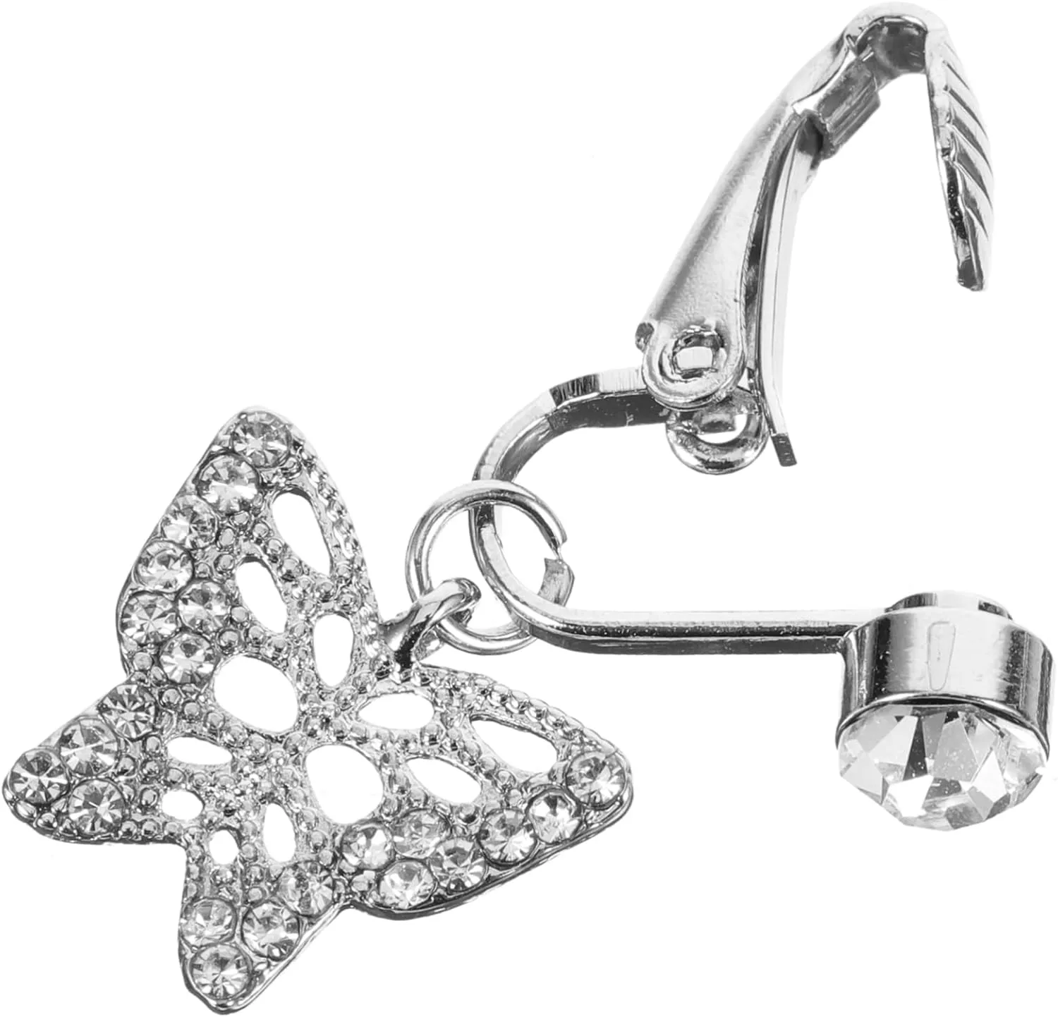Gatuida Non-piercing Fake Belly Button Ring Clip-on Navel Jewelry Dangle Faux Belly Ring for Women