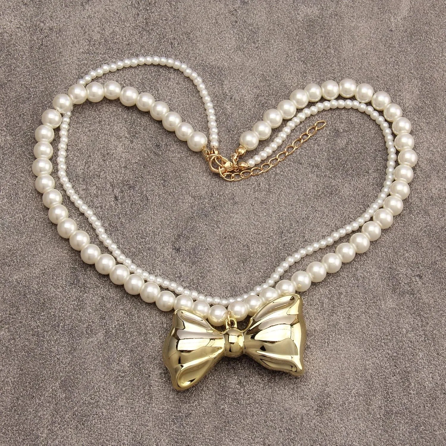 GelConnie Boho Necklaces for Women Layered Beaded Necklaces Pearl Sweater Necklace Turquoise Chunky Necklace Adjustable Choker Necklace for Women