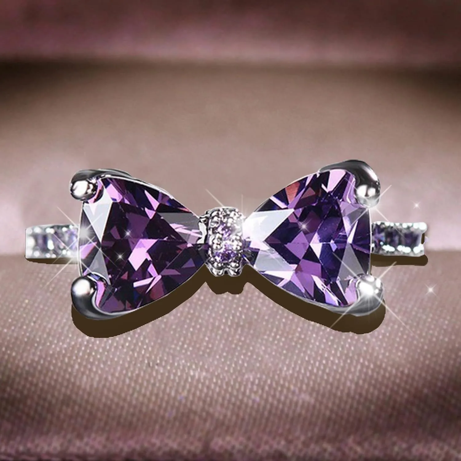 Gemstone Rings Sterling Silver Moissanite Rings Wedding Engagement Promise Ring for Her