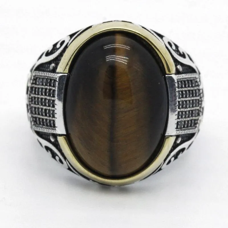 Genuine Antique Tiger Eye Jewelry Ring