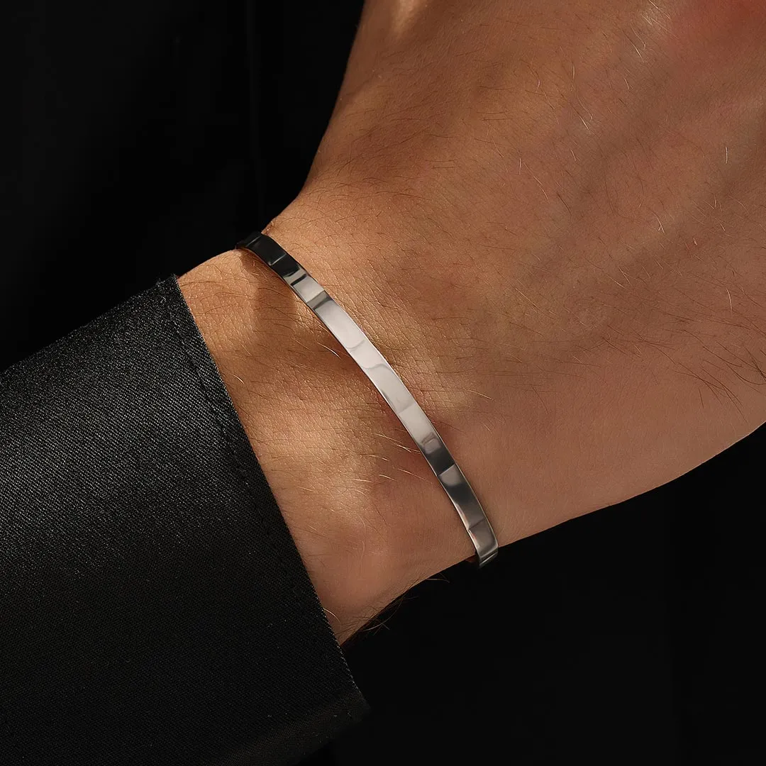 Geometric Cuff in Silver